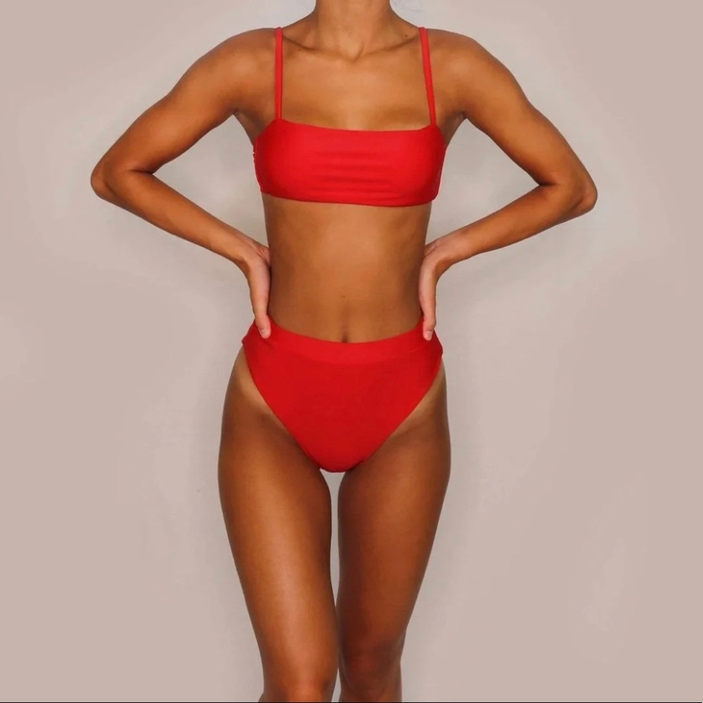 1 red women bikini set